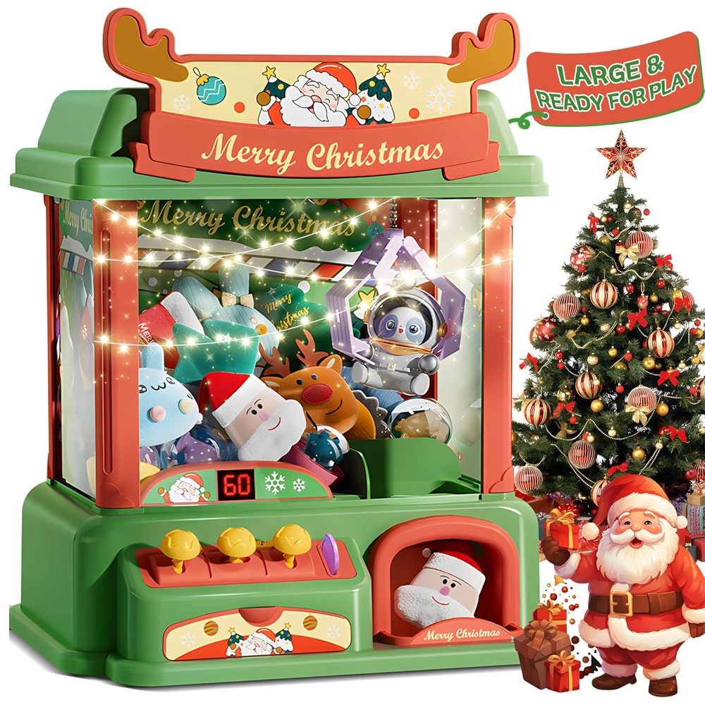 子供のためのクリスマスの爪のマシン,ミニ自動販売機,キャンデ - Arcade Toy Claw Vending Machine のレビューと価格